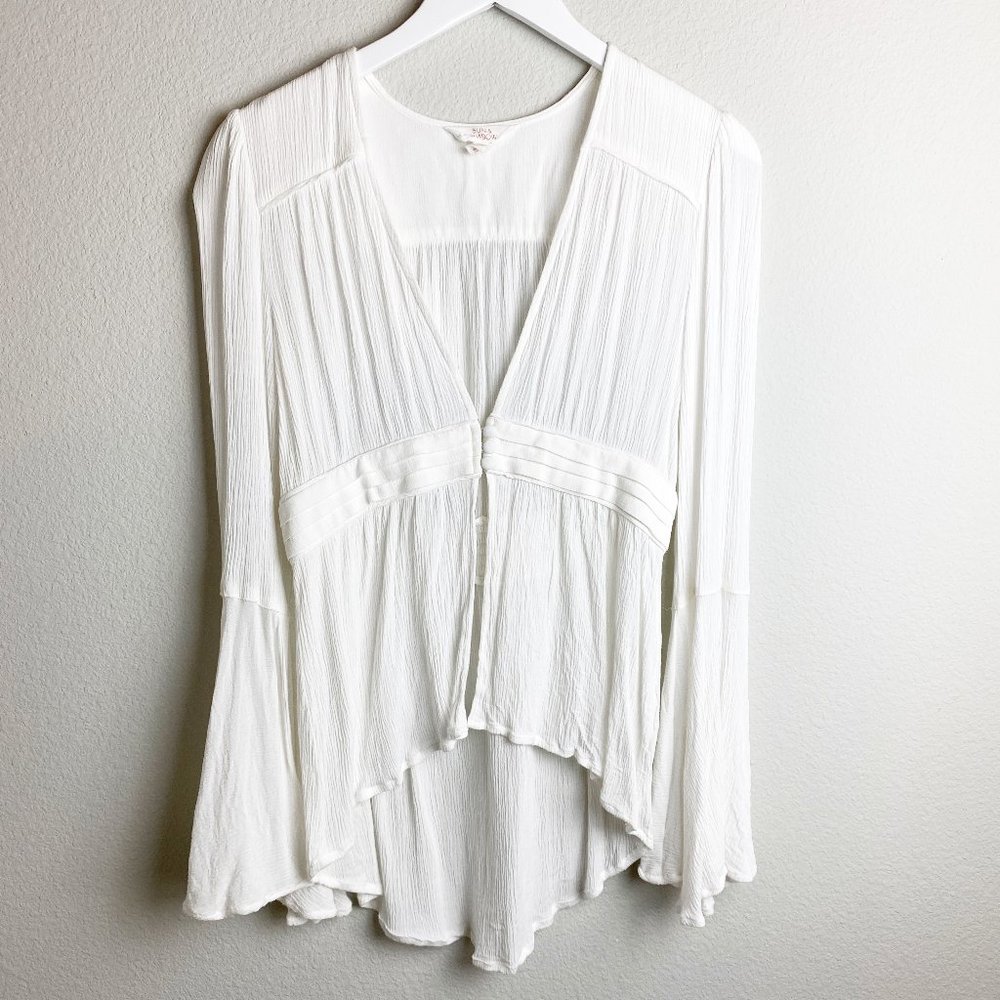 Sun & Shadow Nordstrom Boho White Top | Size Small